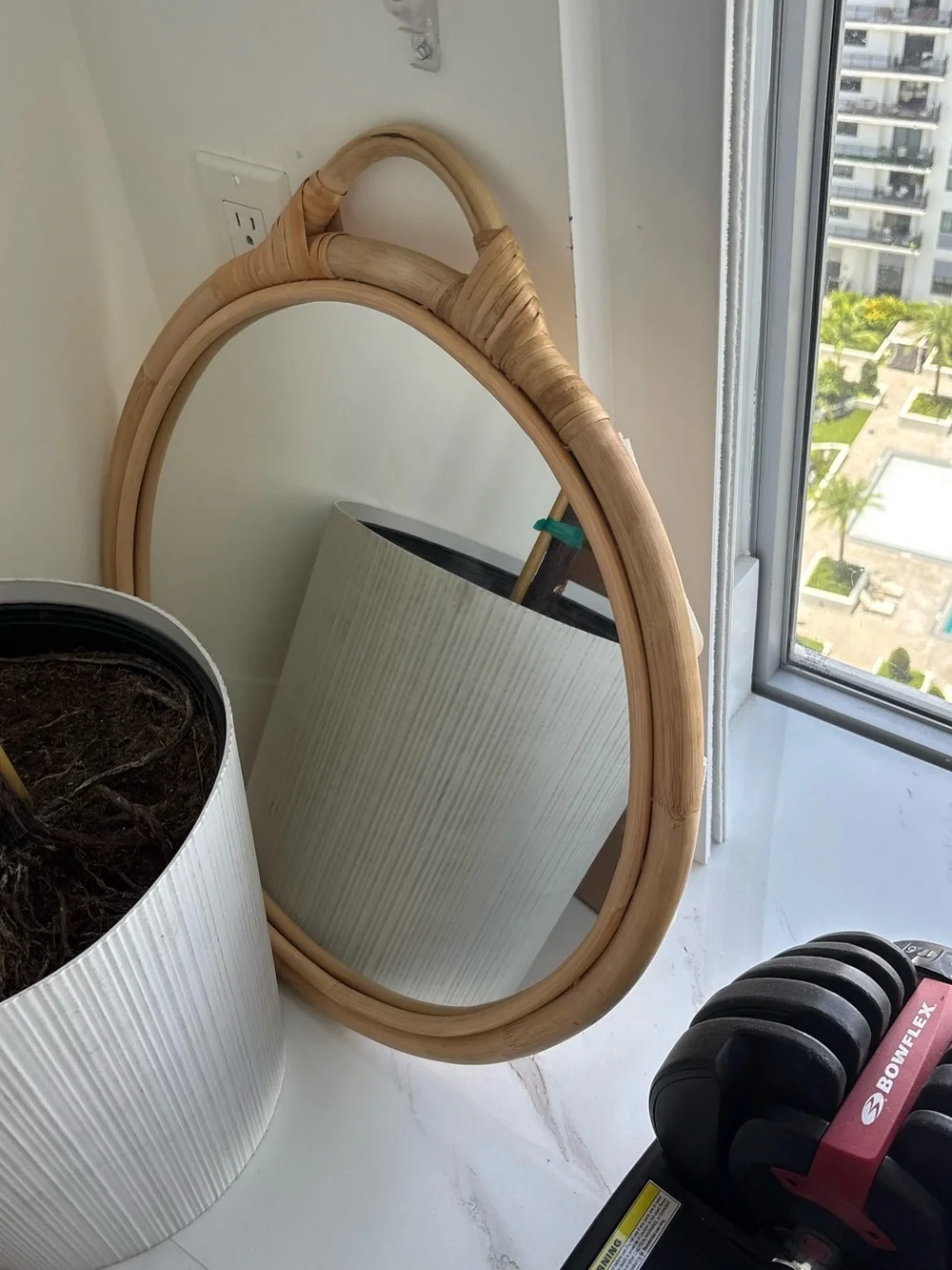 Rattan bamboo Wall Mirror